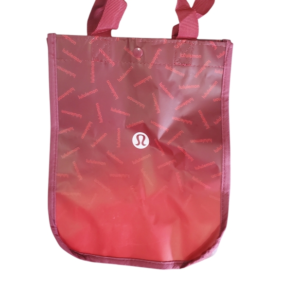 Lot of 3 Lululemon Reusable Bags Totes Red Black 1 Large 2 Small - Picture 3 of 4